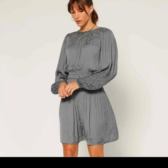 Anthropologie Dresses & Skirts - Current Air Anthropologie Grey Smocked Mini Dress